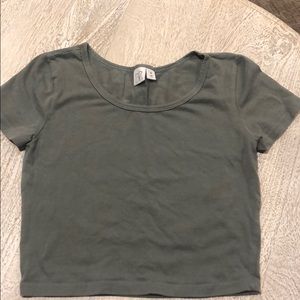Army Green Crop Top